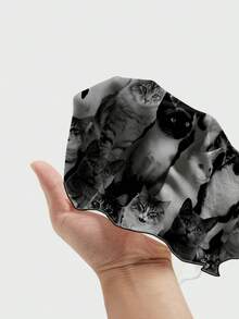 ROMWE Anime 性感可爱印花迷你连衣裙 - 黑色 - 查看 5