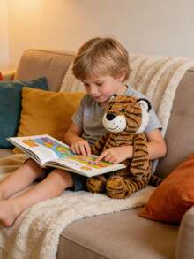 POKOJA LAND 毛绒娃娃，柔软填充动物，舒适蓬松卡通抱枕玩具，温暖舒适的儿童礼物，卧室和游戏室装饰 - 彩色 - 查看 5