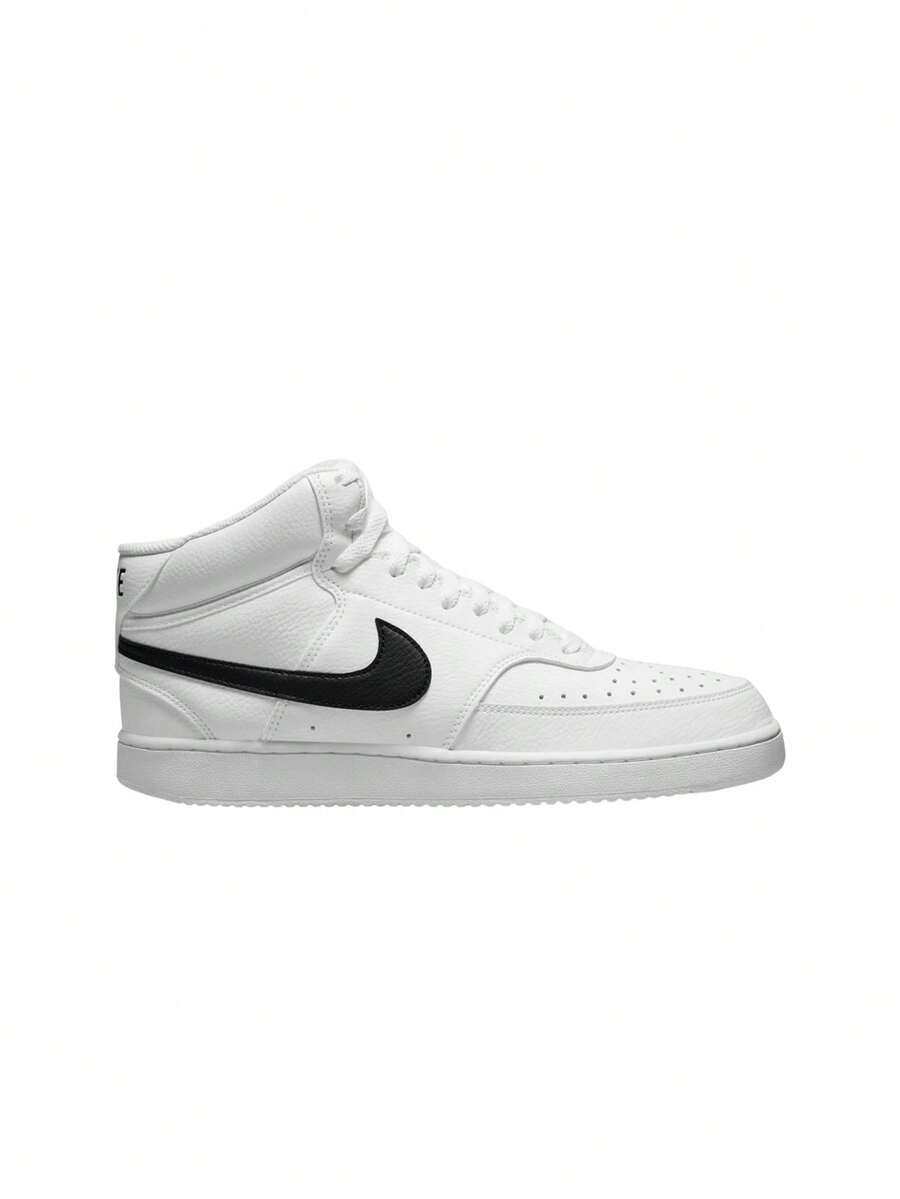 Court Vision Mid Next Nature Men's Shoes White / White / Black DN3577101 - White/White/Black - View 1