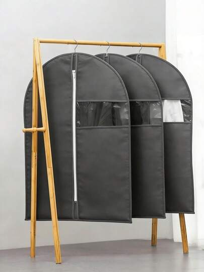 1PC Foldable Non-Woven Fabric Dustproof Wardrobe Cover ,With Clear Window Suit Dress Closet ,Organizer For Storage Travel Office Home Valentine's Gift Space Savin, Breathable Lightweight Portable Durable Multi-Purpose Storage Bag For Men Women Boys Girls