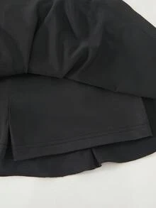 2件套少女休闲百搭日常居家运动瑜伽健身学校服多层修身针织迷你裙，春夏款 - 彩色 - 查看 7