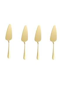 1set/4pcs Portable Stainless Steel Cake Shovel With Minimalist Style,Kitchen,Christmas Gift - Gold - View 1