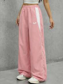 Sparklyn 经典休闲裤，舒适双层腰带，卫衣面料，适合居家、户外、运动，可搭配各种上衣展现青春活力，春秋皆宜。 - 粉色 - 查看 1