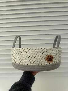 1个手工编织宠物玩具、零食、配件、脏衣服收纳袋，适合收纳家居桌面杂物和化妆品。 - 彩色 - 查看 15