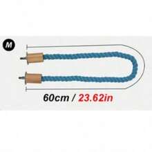 1个可弯曲双头木螺丝鹦鹉攀爬架鸟类栖木玩具，四季皆宜 - 藍色 - 查看 14