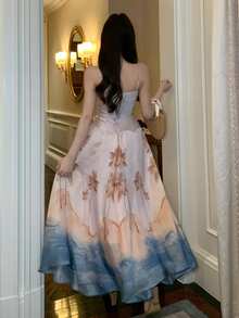 DAZY Women's Sleeveless Elegant Summer Fashion Mid-Length Dress - Baby Pink - View 4