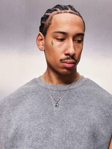 PLAYBOY X SUMWON Camiseta sin mangas de cuello redondo, sudadera regular con estampado gráfico de conejo en la espalda, ajuste casual para uso diario - Gris - Ver 6