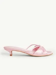 CUCCOO CHICEST 女士舒适休闲高跟凉鞋，适合日常穿着，夏季 - 粉色色丁 - 查看 4