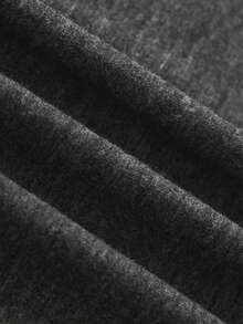 EMERY ROSE 大码女式夏季休闲骷髅印花背心，搭配标语图案T恤。适合女性穿着。 - 灰色 - 查看 5