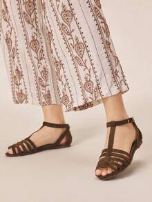 Styleloop 女士平底凉鞋 - 摩卡棕絨 - 查看 4