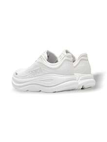 Hoka One One Bondi 9 男士运动鞋，吸汗透气，缓震轻便，百搭，纯色Logo，易洗快干，适合跑步、户外和日常穿着，白色，货号1162011-WWH - 白色 - 查看 4