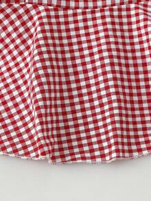 GlowEve Women's Elegant Red Spaghetti Strap Fitted Flared Hem Camisole, Spring/Summer - Red - View 4