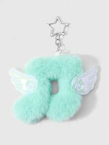 ROMWE Kawaii 1款多規格新款休閒精緻時尚百搭學院風淺綠色毛絨雙面音樂符號壓克力彩色翅膀花朵仿珍珠閃亮星星十字蝴蝶結線字母Love裝飾DIY鑰匙圈配件包掛件，適合姐妹、女朋友、朋友、情侶日常佩戴，節日禮物 - 淺綠色-2 - 查看 17