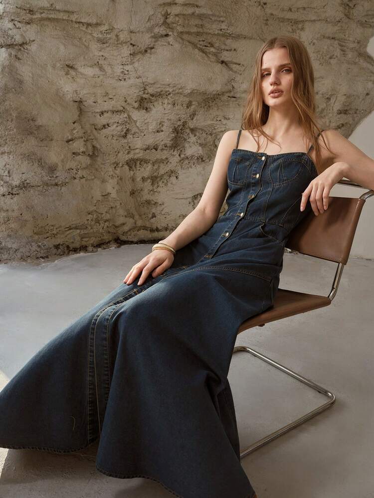 FITTED DENIM DRESS, SPRING/SUMMER