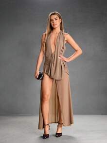 CUCCOO SZL 女士尖头细高跟酒红色亮片踝带镂空鞋，时尚性感，适合晚宴、夜店等场合，女士高跟鞋 - 格麗特酒紅 - 查看 10