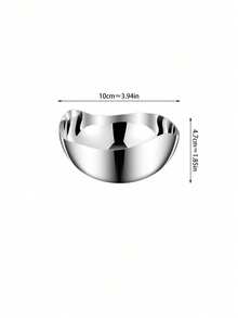1pc/2pcs/3pcs/4pcs/6pcs Luxury Floral Fruit Plate, Stainless Steel Serving Tray For Living Room Coffee Table Snacks & Fruits, Elegant High-End Design - Silver - View 4