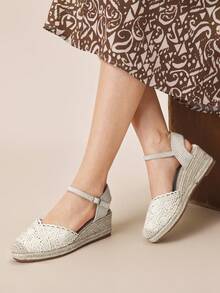 Styleloop Women's Casual Wedge Slip-On Shoes - Beige - View 1