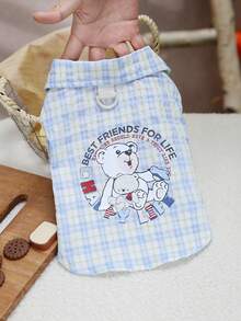 PETSIN 宠物春季新款狗狗服装、动物用品、宠物服装、狗狗衬衫、猫咪衬衫、泰迪熊服装、小型动物服装、休闲凉外套、狗狗服装、猫咪服装、两只腿、春夏新款背心 - 彩色 - 查看 9