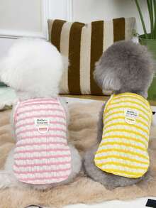 PETSIN Pet Spring New Dog Clothes Animal Supplies Pet Clothing Dog Tank Top Cat T-Shirt Teddy Outfits Small Animal Attire Casual Cool Tank Top Dog Clothes Cat Clothes Two-Season Spring & Summer New Tank Top - Multicolor - View 4