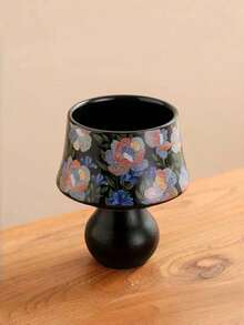Cirelle كوب شمعة سيراميك - حامل بنمط زهري قديم للشموع المعطرة، ديكور منزلي ريفي أو بوهيمي - متعدد الألوان - مشاهدة 13