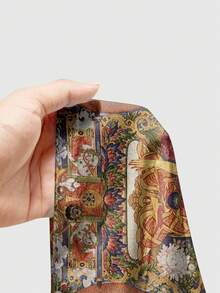 ROMWE Avant Women's Summer New Chinese Style Religious Buddhist Wall Painting Pattern Print Fitted Camisole - Multicolor - View 5