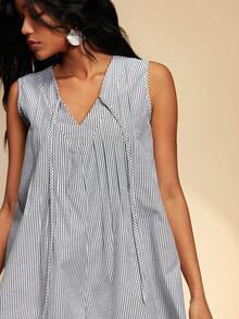 Travachic Women's Summer Casual Striped Front Tie Sleeveless Jumpsuit,Vacation Casual Terno Outfit For Women,Summer Holiday Outfits,Spring Break Outfits,Party Outfit,Beach Outfit,Spring Clothing,Carnival Costume,Elegant,Floral,Carnival,Spring To Summer ,Party , Boho,Mexican Style,Summer Jumpsuit,Valentine's Day Jumpsuit,Wedding Guest Jumpsuit For Women,Birthday Jumpsuit,Party Jumpsuit,Elegant Jumpsuit For Women,Floral Jumpsuit,Summer Jumpsuit,, Mexican Style Jumpsuit Women Boho Jumpsuit For Women,Tropical,Bohemian,Ibiza,Western,Graduation Jumpsuit, Graduation Outfit For Mother - Black and White - View 5