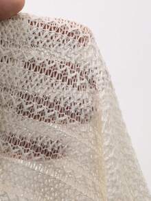 DAZY 女士夏季 Polo 领短袖纹理休闲 T 恤 - 米色 - 查看 7