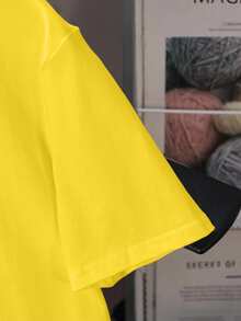 SpongeBob SquarePants | SHEIN Tween Boys Short Sleeve T-Shirt With Full Print - White - View 5