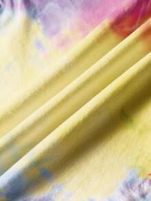 SpongeBob SquarePants | SHEIN Young Girls Minimalist Print Round Neck Short Sleeve T-Shirt - White - View 5