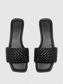 CUCCOO BIZCHIC Women Flat Sandals - Black - View 1