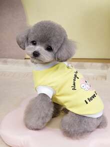 PETSIN Pet Clothing, Dog Clothing, Cat Hoodie, Casual Vest, Spring And Summer New Item, Small Animal Printed Vest, Cool Casual Wear, Cartoon Hoodie - Multicolor - View 8