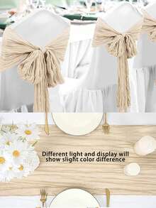 1 bộ khăn trải bàn và khăn ăn bằng vải màn kích thước 35 * 71/118/157 inch, khăn trải bàn bằng vải màn kiểu Bohemia, khăn trải bàn trong suốt kiểu đồng quê, khăn trải bàn phong cách Bohemian phù hợp để trang trí cổng cưới, cổng vườn, tiệc cưới, hoàn hảo cho đám cưới, lễ hội, ngày lễ, tiệc sinh nhật, trang trí, trang trí nhà cửa (Nhiều màu sắc có sẵn) Quà tặng Giáng sinh - Màu be - Xem 15