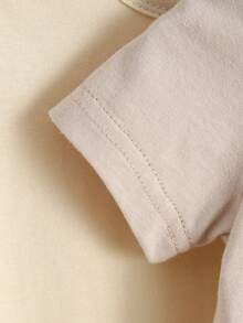 SHEIN Bộ áo liền quần 4 món cho bé sơ sinh, chất liệu cotton nguyên chất, mềm mại và thoải mái, thích hợp mặc ở nhà vào mùa xuân/hè. - Nhiều màu - Xem 6