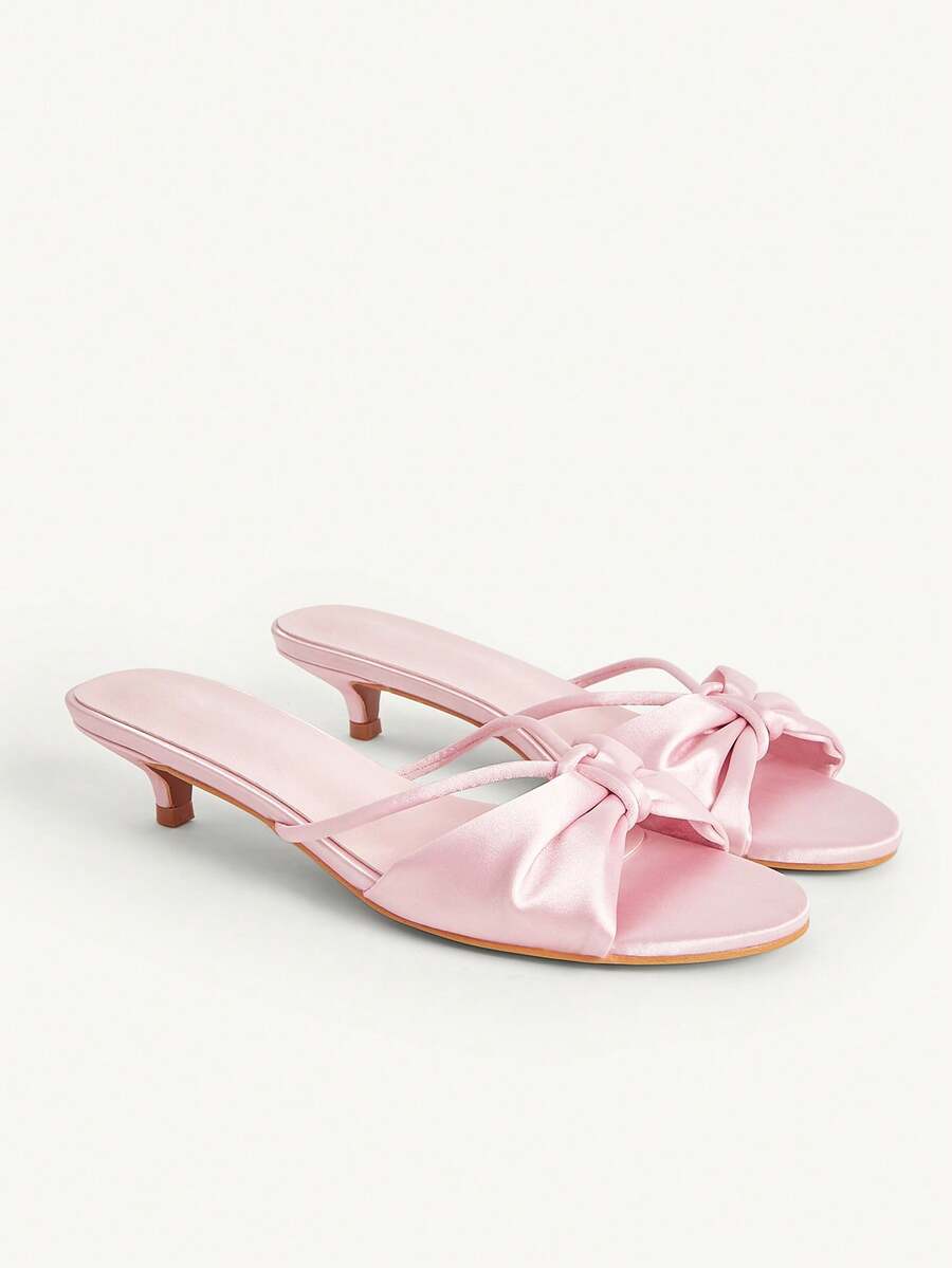 CUCCOO CHICEST 女士舒适休闲高跟凉鞋，适合日常穿着，夏季 - 粉色色丁 - 查看 1