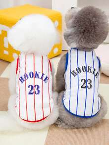 PETSIN 宠物春季新款狗狗服装 动物用品 宠物服装 狗狗背心 猫咪T恤 泰迪熊套装 小型动物服装 休闲酷炫背心 狗狗服装 猫咪服装 春夏两季新款背心 - 彩色 - 查看 6