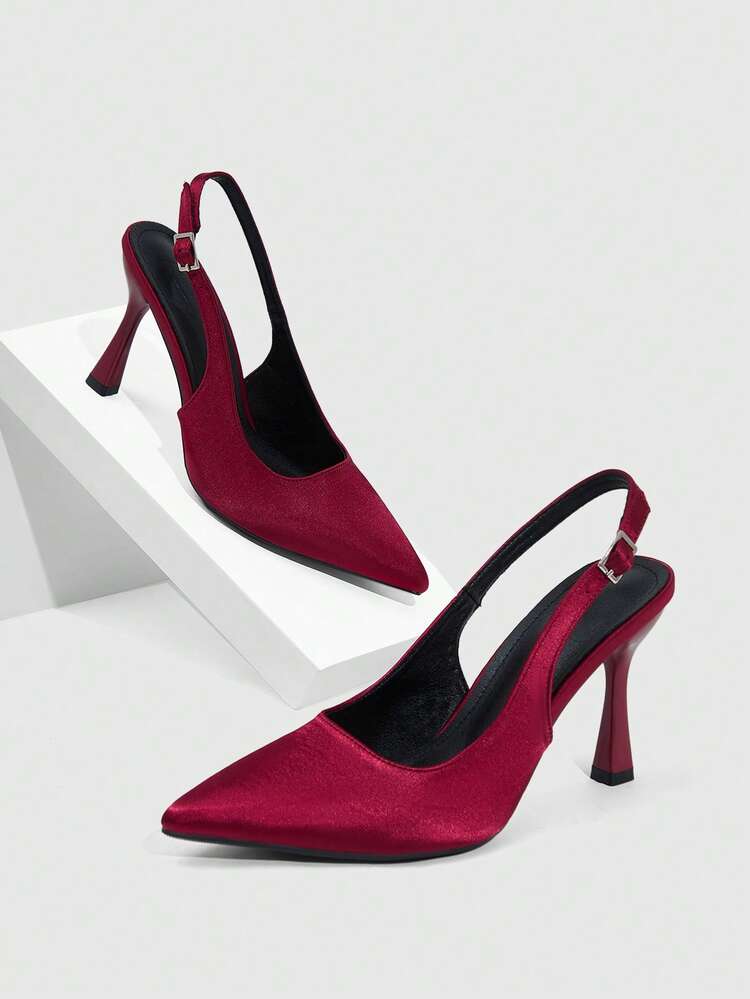 CUCCOO SZL Women's Pointed Toe Buckle Strap High Heel Sandals, Suitable For Office Wear, Autumn/Winter