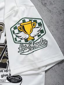 Coolqubz 2件套 男童夏季印花圆领T恤和褶皱工装裤 休闲运动套装 - 彩色 - 查看 3