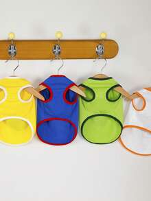 PETSIN 宠物春季新款狗狗服装 动物用品 宠物服装 狗狗背心 猫咪T恤 泰迪熊套装 小型动物服装 休闲酷炫背心 狗狗服装 猫咪服装 春夏两季新款背心 - 彩色 - 查看 8