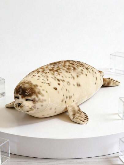 POKOJA LAND - BESTSELLERS 13.8英寸海豹毛绒玩具，仿真海狮造型，带胡须和四肢，触感超级柔软，是送给孩子的绝佳礼物，也是生日或节日礼物的首选，更是动物爱好者的好选择。