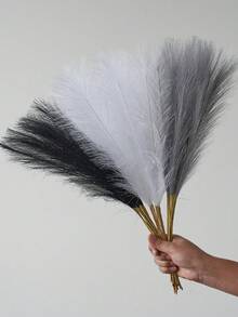 12/24pcs Faux Pampas Grass Artificial Reeds Large Tall Fluffy Artificial Fake Flower Bulrush Reed Grass Artificial Plants Boho Decor For Wedding Party Decoration, Home Living Room Bedroom Decor, Vase Arrangement, DIY Photoshoot Props Gifts Birthday Graduation,Fall Decor,Autumn - Multicolor - View 7