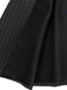 Manfinity Mode 男士做旧条纹长袖西装套装，商务绅士套装，男士经典款，适合日常休闲、周末旅行、户外活动、探险旅行、轻松的工作环境或半正式场合，可作为男友/丈夫礼物、周年纪念/生日礼物、派对、夏季假期、婚礼、春夏、复活节等场合穿着。另有男士优雅黑色细条纹西装，配披肩领和马甲，适合正式场合穿着。男士细条纹西装，男士礼服套装，男士黑色西装。 - 黑色 - 查看 6