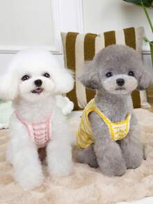 PETSIN Pet Spring New Dog Clothes Animal Supplies Pet Clothing Dog Tank Top Cat T-Shirt Teddy Outfits Small Animal Attire Casual Cool Tank Top Dog Clothes Cat Clothes Two-Season Spring & Summer New Tank Top - Multicolor - View 13