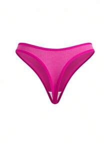 Lowkey Lull 2pcs Set Women's Underwear With Steel Rings, 1/2 Cup, Gather, Simple & Comfortable, High Elasticity, High Support - Hot Pink - View 6