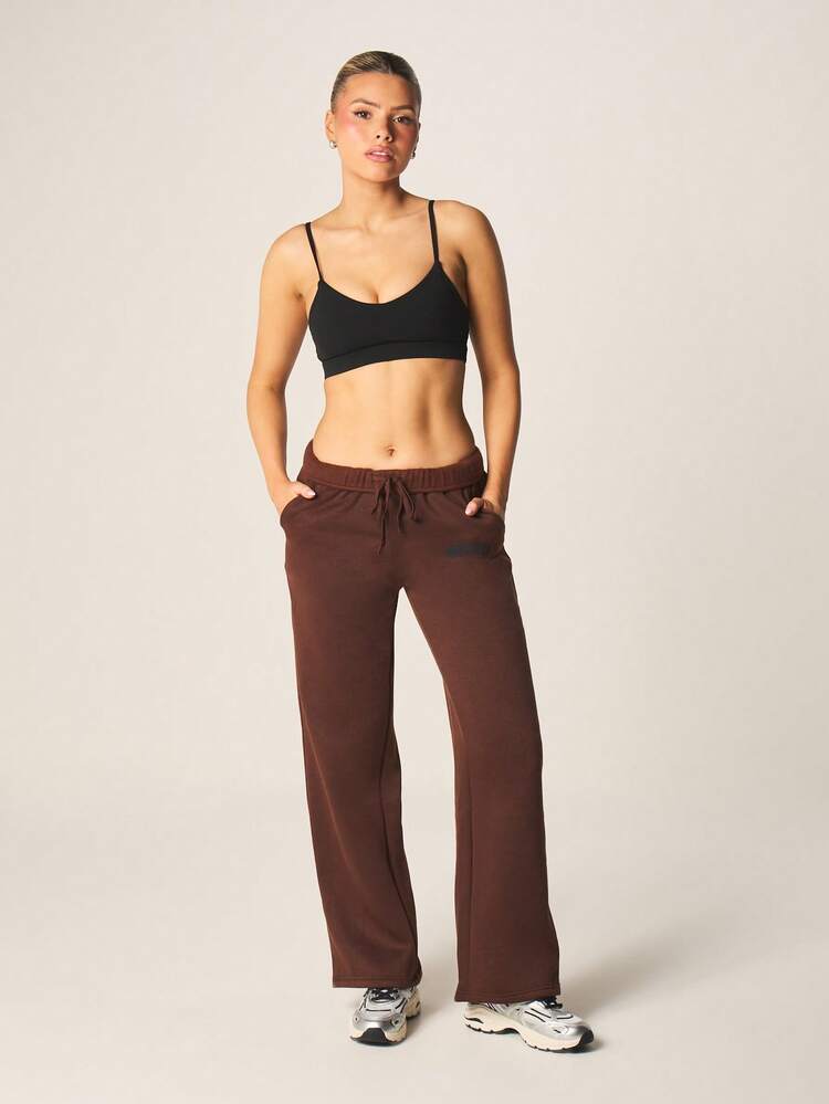MISSGUIDED Relaxed Fit Drawstring Sweatpants With Embroidered Logo For Casual Comfort