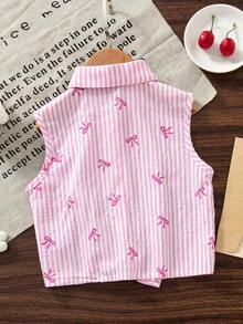 SHEIN 2025 Spring & Summer New Arrival, Western Totem Embroidery Twist Tie Blouse In Wine Red, Fashionable & Versatile For Daily Activities, Outings And Social Events - White - View 2