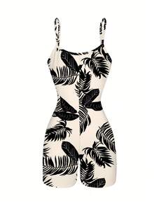 BamGleam Mono informal de mujer con estampado floral all-over - Multicolor - Ver 2