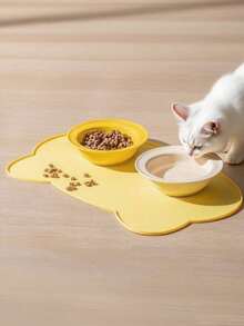 硅胶宠物喂食垫，防滑防水碗垫，加高边缘，易于清洁，适用于猫狗食物和水 - 彩色 - 查看 3
