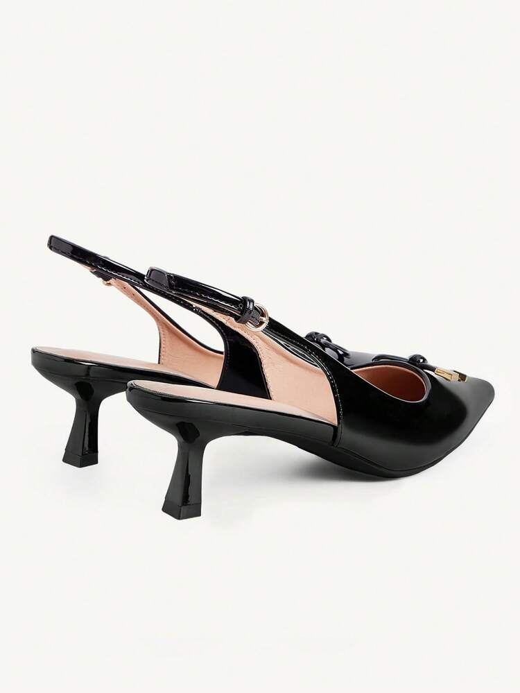 CUCCOO HITCHD Women's Pointed Toe Buckle Design Everyday Versatile Fashion High Heels Valentine's Day Elegant Shoes