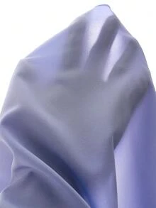 两件套少女复古印花花瓣袖衬衫+不对称纽扣半身裙套装，舒适的春夏度假装 - 紫色 - 查看 7