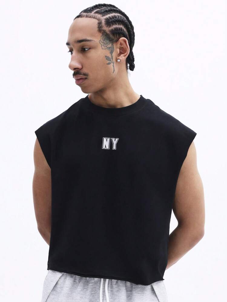NY Logo Tank Top With Crew Neck